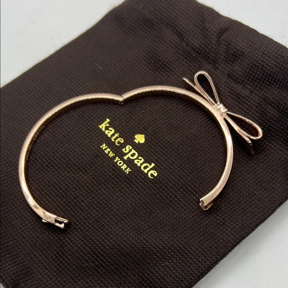 kate spade rose gold bow bangle bracelet - Picture 10 of 10